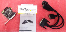 STARTECH PEX4S553B 4 PORT PCI EXPRESS RS232 SERIAL CARD w/BREAKOUT CABLE  NEW picture