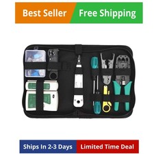 Network Tool Kit for Cat5 Cat5e Cat6, 11 in 1 Portable Ethernet Cable Crimper... picture