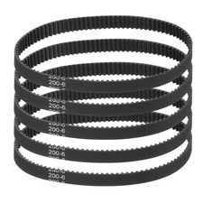 200mm GT-2 Timing Belt, 5pcs 6mm Width 2mm Pitch 3D Printing Closed Loop, Black picture