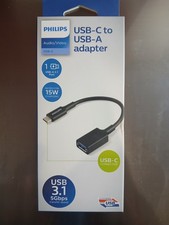 Open Box Philips USB-c to USB-a Adapter - 15w Charging Rated 5Gbps USB 3.1 picture