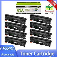 8PK CF283A 83A BK Laser Toner Cartridge Compatible with HP LaserJet Pro M125rnw picture