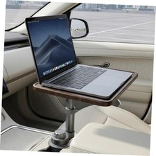 Solid Wood Car Desk for Laptop, Height-Adjustable, 360° Rotating picture