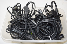 Lot of 23 Different Power Cables Computer Power Supply Cables Extension Cords picture