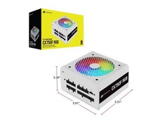 Corsair 750W Cx-F Rgb Series Cx750f Psu Fully Modular Rifle Bearing Fan 80+ picture
