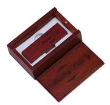 Custom Logo Wood Box USB2.0 Flash Drives 32GB 64GB 128GB Pen Drive Memory Stick picture