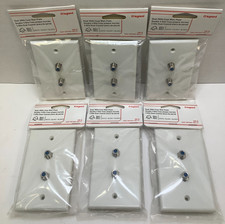Legrand-On-Q Basic Dual 3GHZ Coax Wall Plate, White, Lot of 7 picture