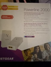 Netgear Powerline Adaptor Kit 2000 Mbps Wifi Extender 2 Gigabit Ethernet Port picture