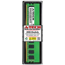 A-Tech 4GB 1Rx8 PC4-17000E ECC UDIMM DDR4 2133 MHz Unbuffered Server Memory RAM picture