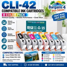 CLI-42 Ink Cartridges 8 Pack Compatible Canon PIXMA PRO-100 PRO-100S Full Color picture