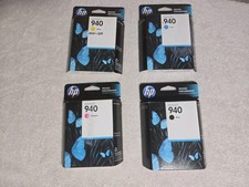 Genuine HP 940 Set 4 Ink Cartridges Yellow Black Magenta Cyan NEW SEALED 2015 picture
