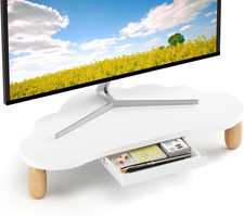 Monitor Stand Riser,Cloud-Shaped Sturdy Wood 16.5In Computer Monitor Riser Wirh picture