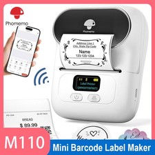 Phomemo M110 LabelPrinter Bluetooth Label Maker barcode Mini Thermal Printer lot picture