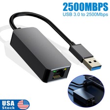 2500Mbps USB 3.0 To RJ45 2.5G Ethernet Gigabit Lan Network Adapter Converter USA picture