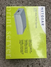 Netgear PS121 USB Mini Print Server w/ Adapter, USB Cable, CD, Manual, Sealed picture