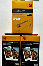 Kodak Mini 2 Retro P210R Portable Photo Printer White Bundle + 60 Sheet Crtg new picture
