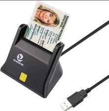 ZOWEETEK CAC Reader, Card Reader Military, DOD Military USB Common Black  picture
