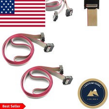 Versatile 2PCS 1m 10 Pin Flat Ribbon Cable - Tangle-Free Female-to-Female Design picture