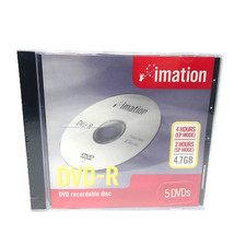 New sealed imation DVD-R Recordable Disc 4.7GB  (5 Pack) RW DVD’s 4 Hours picture