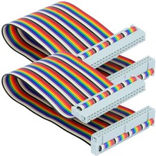 2 Pcs 40 Pin GPIO Ribbon Cable Female to 8 inch 8 inches picture
