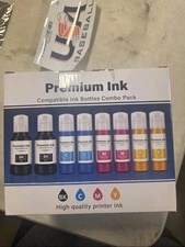 NEW~Inkrobat-502 Compatible Refill Ink Bottles 8 Pack for Epson Ecotank Printers picture