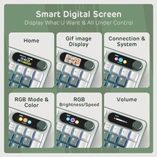 CLAY-GREEN - RK ROYAL KLUDGE MECHANICAL KEYBOARD W/SMART DISPLAY & KNOB, TOP picture