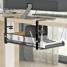 Under Desk Cable Management Tray No Drill Mesh Wire Organizer Clamp USA picture