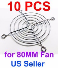 10 PCS 80mm Chrome Metal Computer PC Fan Grill Mounting Finger Guard Protection picture