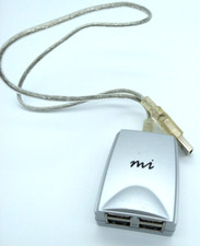 Micro Innovations  Micro Mobile (USB204N) 4-Ports External Hub Grey Silver color picture
