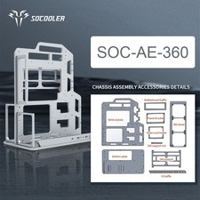 SOCOOLAR SOC-AE EATX Open Frame PC Case Aluminum 360mm Water Cooling Gaming picture