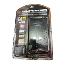 Monster - Power Platinum 600 6-Outlet/2-USB Surge Protector Strip - Black picture