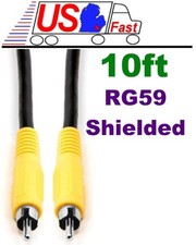 10ft Single RCA RG59 Security Camera Video/SPDIF Digital Audio Cable/Cord/Wire picture