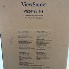 ViewSonic VG2448a_H2 Dual 24” Monitor Pack 1080p HDMI Head Only No Stand picture