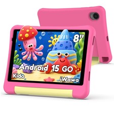 Kido Tablet For Kids 8 inch, Android 15GB, 32GB ROM, Pink - inch picture