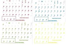 Ukrainian Transparent Keyboard Cyrillic Sticker Letters Computer Laptop PC picture