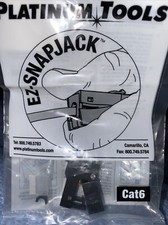 Cat6 Keystone EZ-Snap Jack Platinum 706BK-1 Data Jack PortWall SnapIn(Lot Of 11) picture