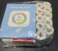 Mini Bluetooth Pocket Instant Thermal Printer W/ Printer Paper Rolls Smart Phone picture