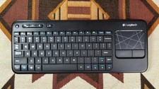 Black Logitech K400r Compact 2.4ghz USB Trackpad Wireless Keyboard NO Dongle picture