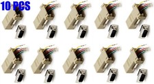 10x PCS DB9 Male to RJ12/RJ11 Female Modular 6P6C Adapter Converter Telephone picture