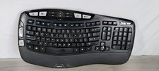 Logitech K350 Wireless Wave Keyboard Ergonomic Tested No USB Dongle picture