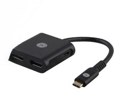 NEW GE ULTRAPRO USB-C to Dual Port HDMI Adapter, BLACK, 4K, UltraHD picture