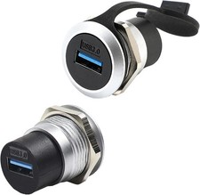 2Pack USB 3.0 Panel Mount Coupler, USB Pass through Connector, Female to picture