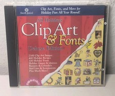 All Holidays Clip Art and Fonts Deluxe Edition CD ROM Windows 95/3.1 VTG B342 picture