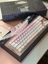 KiiBOOM Phantom 68 Pink Acrylic Mechanical Keyboard Transparent RGB Wireless picture