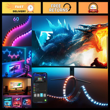 RGBIC Gaming Monitor Backlight, LED Strip Lights for 27-34 Inch PC, Ambiance Lig picture