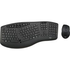 Adesso TruForm 1600 Wireless Ergonomic Keyboard and Optical Mouse WKB1600CB picture