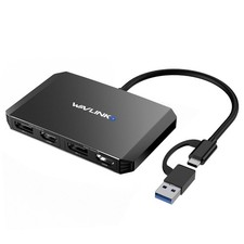 USB C to DisplayPort and HDMI DisplayLink Adapter USB 3.0/3.1 Dual Monitor Hub picture