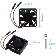 GeeekPi 4pcs 40x40x10mm 4010 DC 5V Brushless CPU Cooling Fan for Raspberry Pi 4B picture