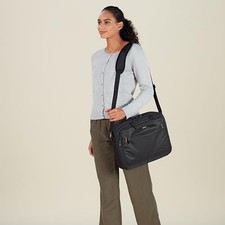 AMAZON BASICS 15.6 IN LAPTOP BAG WITH SHOULDER STRAP AND HANDLE, LARGE -  BLACK picture