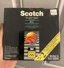 Vintage Sealed 3m Scotch 5.25” Floppy Disk EG 2S2D RH 10 Pk 1988 Olympics Promo picture