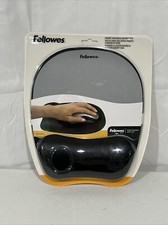 Fellowes Memory Foam Mouse Pad with Wrist Rest - Silver, Black Gaming Ergonomics picture